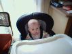 Hanna in her high chair